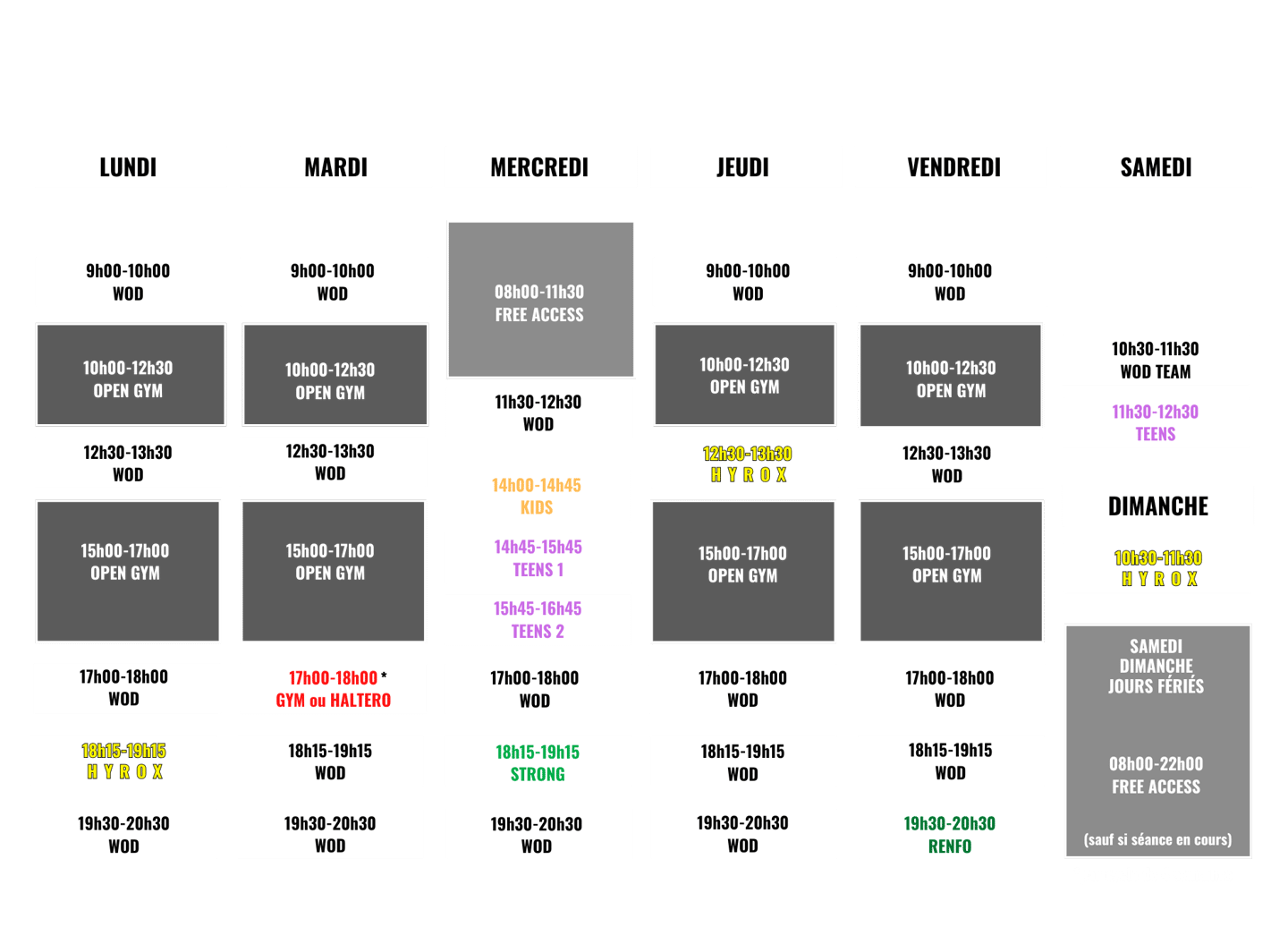 planning crossfit hyrox provins