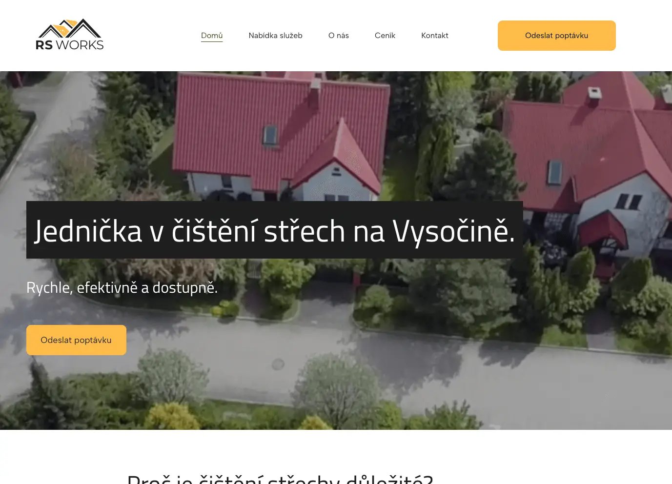 Reference RSWorks čištění střech