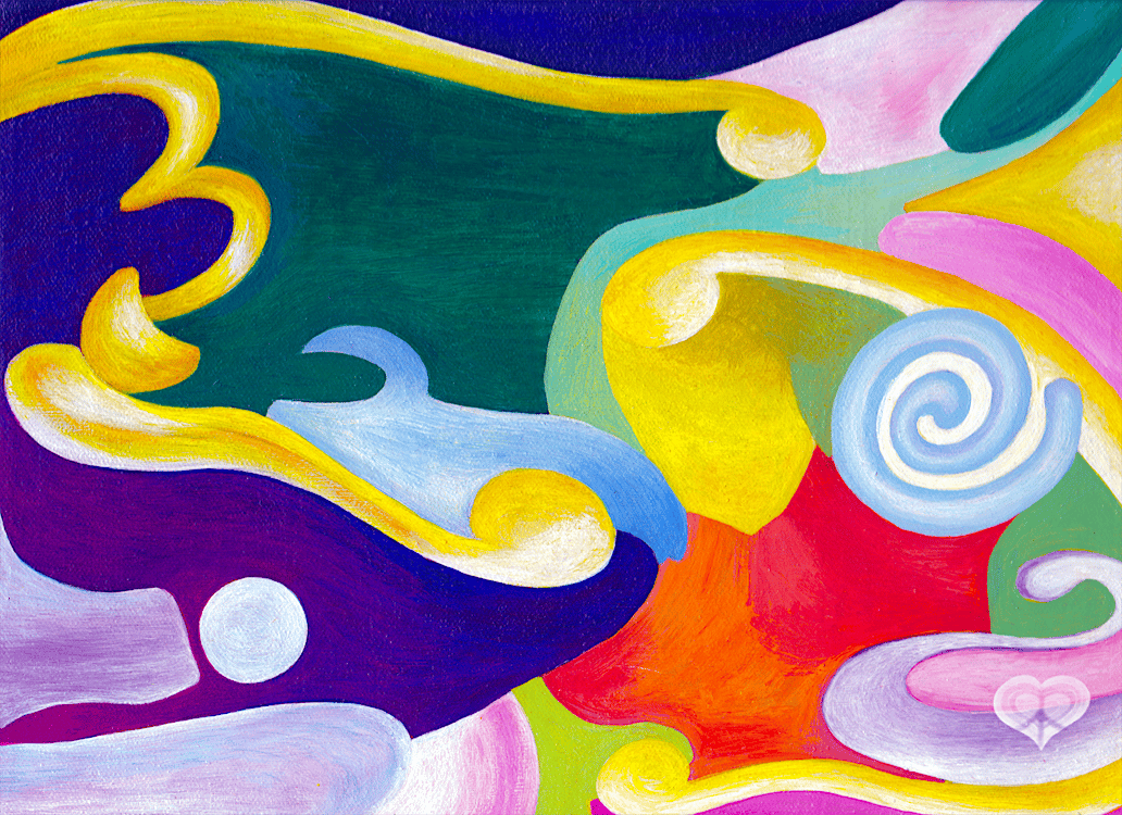 Personalized intuitive Reiki art acrylic painting soul path portrait