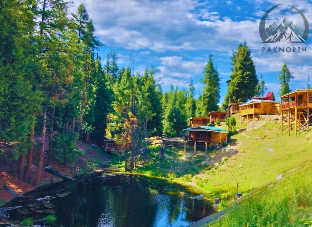 Fairy Meadows beauty with wooden houses