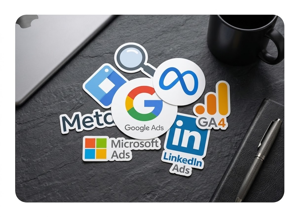 logos of ppc marketing channels