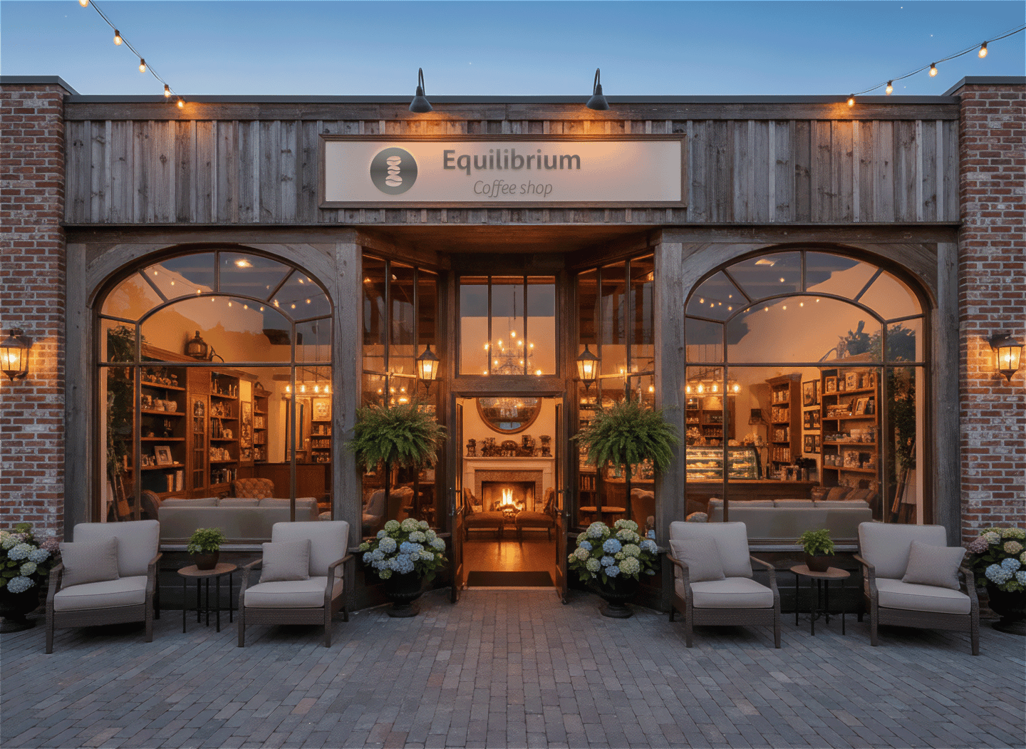 Enseigne Equilibrium Coffee Shop