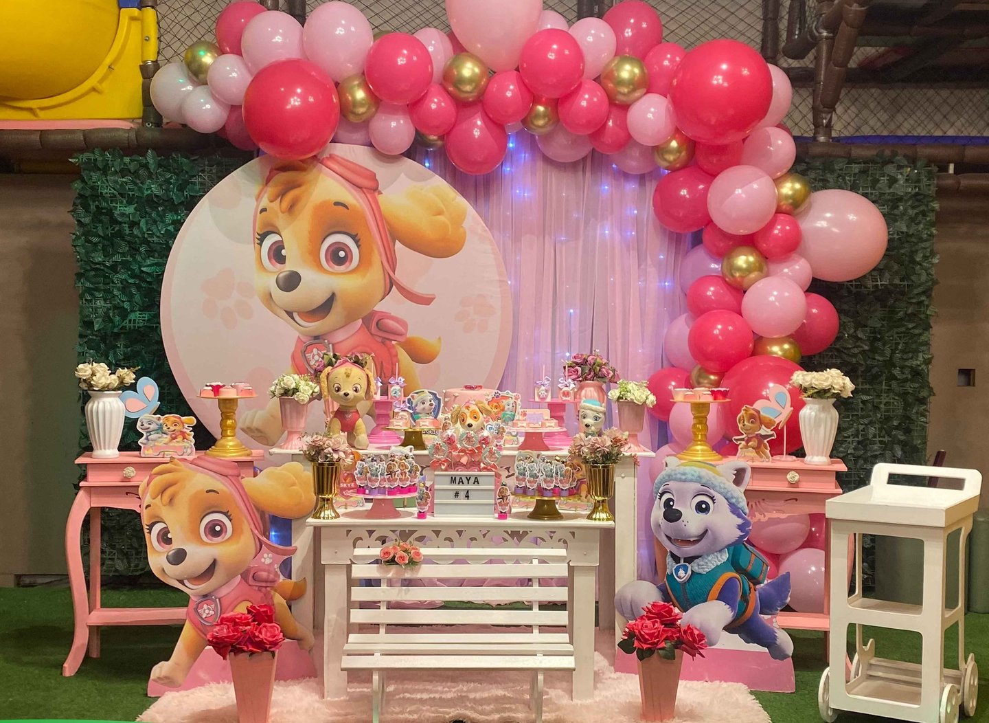 Decoração infantil Patrulha Canina Skye rosa na Freguesia do Ó SP.