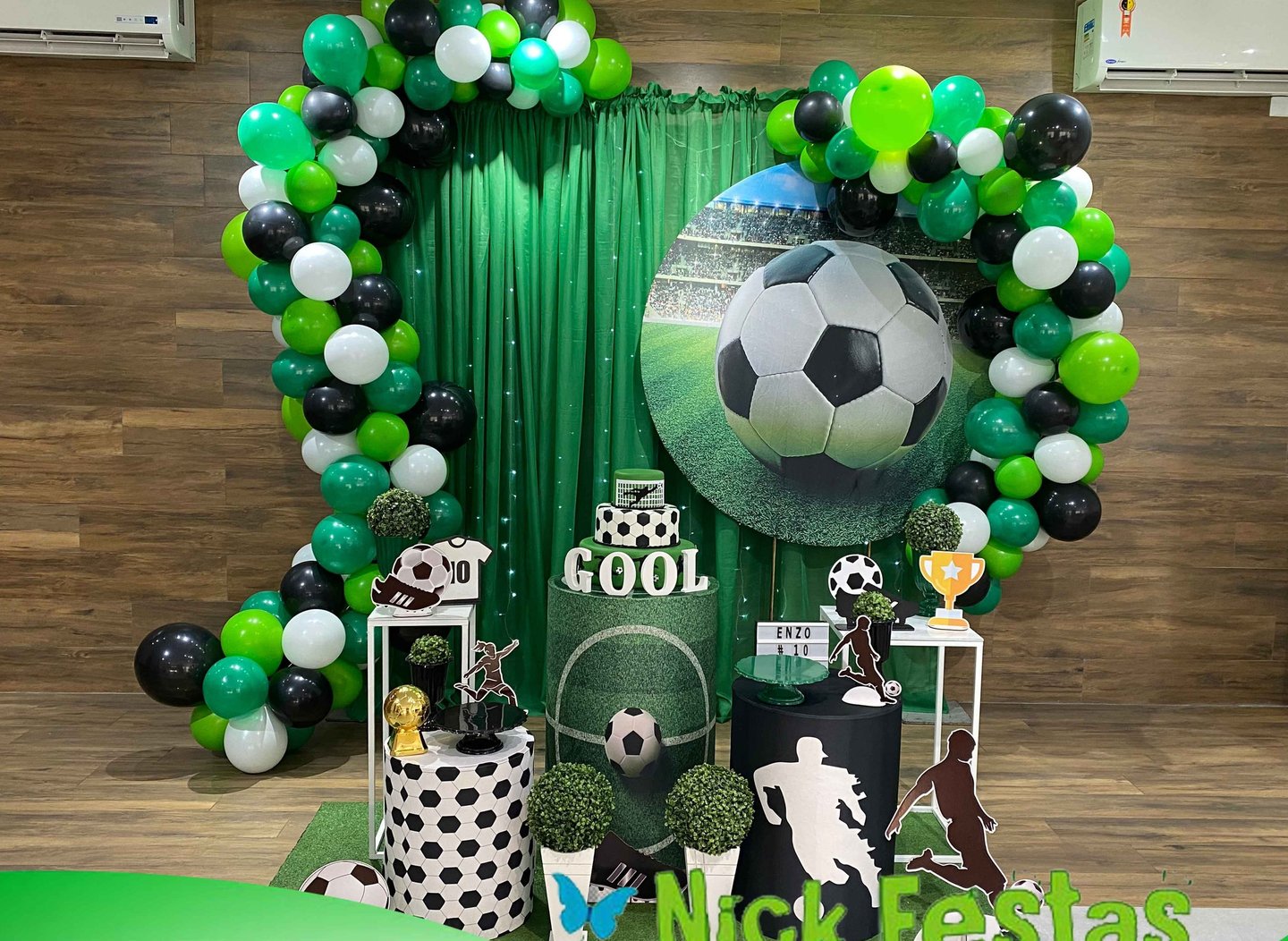 Aluguel de decoração infantil Futebol na Freguesia do Ó com mesa decorada temática para festa