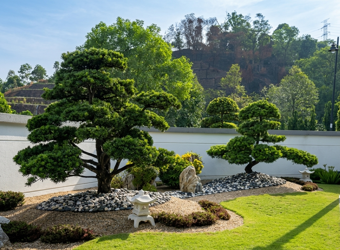 japanese-garden-bonsai-pine-stone-lantern-gravel-yie-yang-landscape