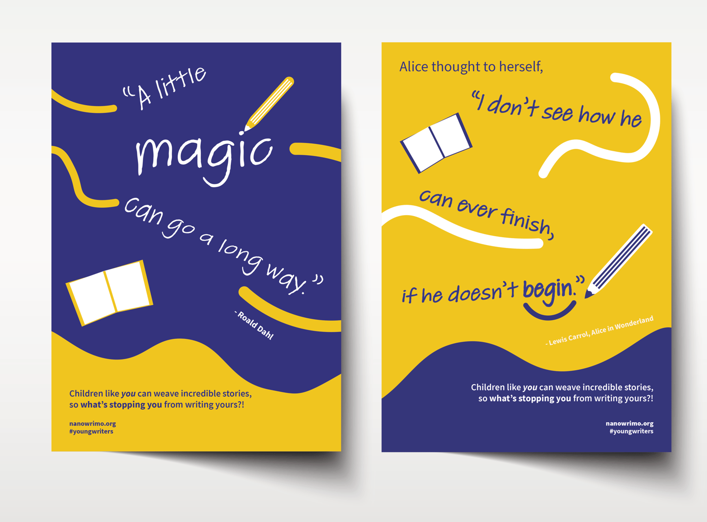 Young Writers Workshop duo poster mockup