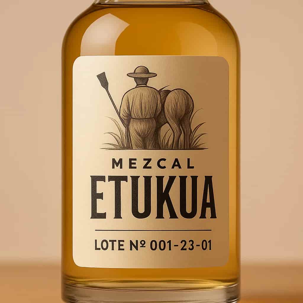  Detalle del número de lote en empaque de mezcal auténtico