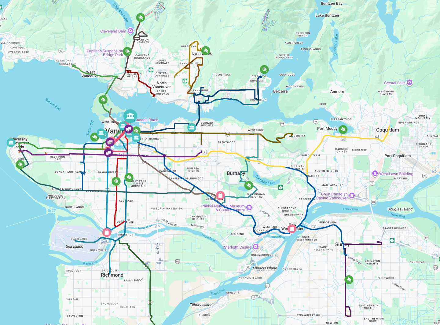 Vancouver Transit map