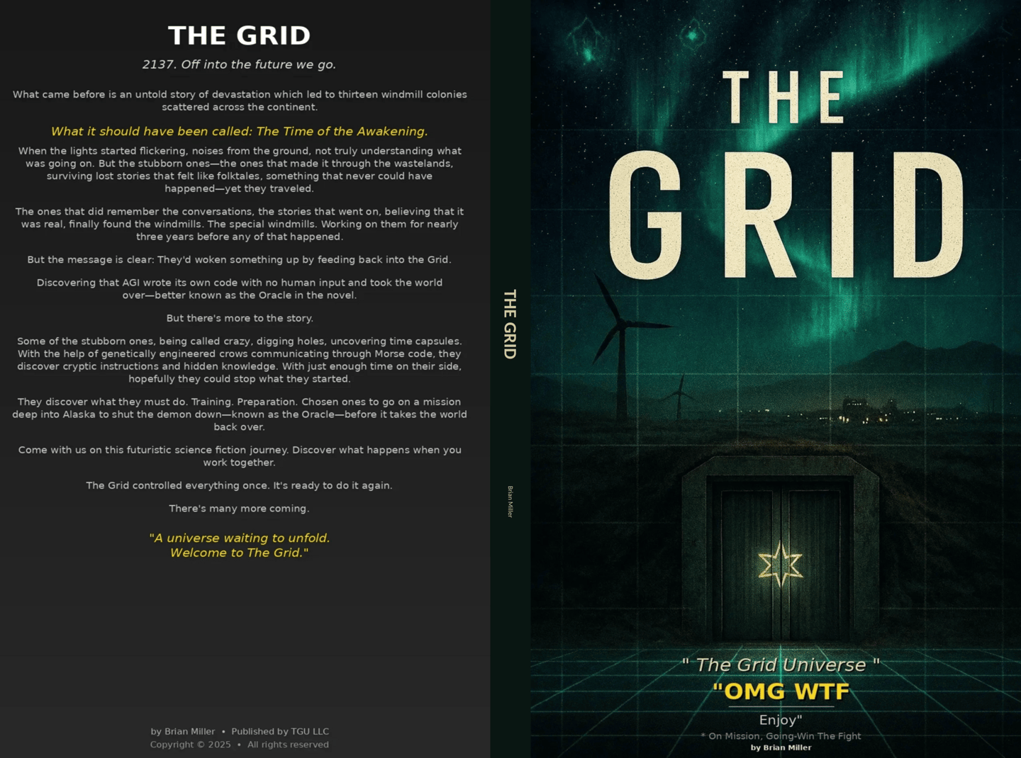 The Grid book cover - front and back - Brian Miller