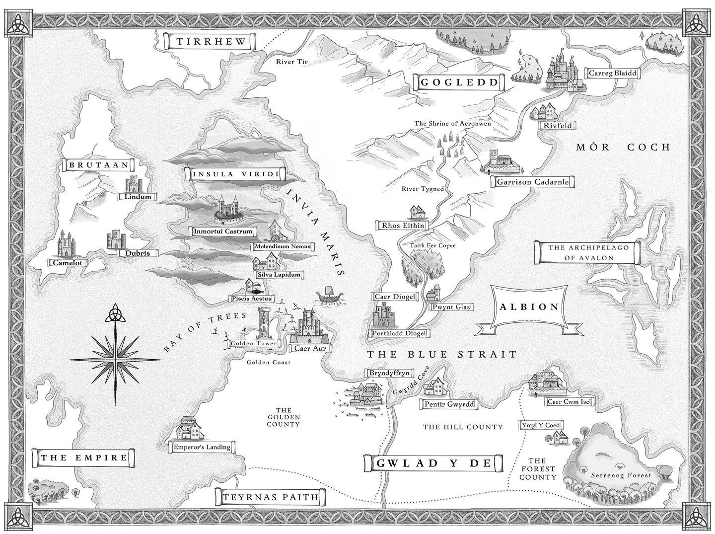 hand drawn fantasy book map
