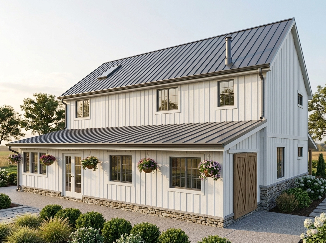 Barndominium designed by Copper Quoin Architecture and Design