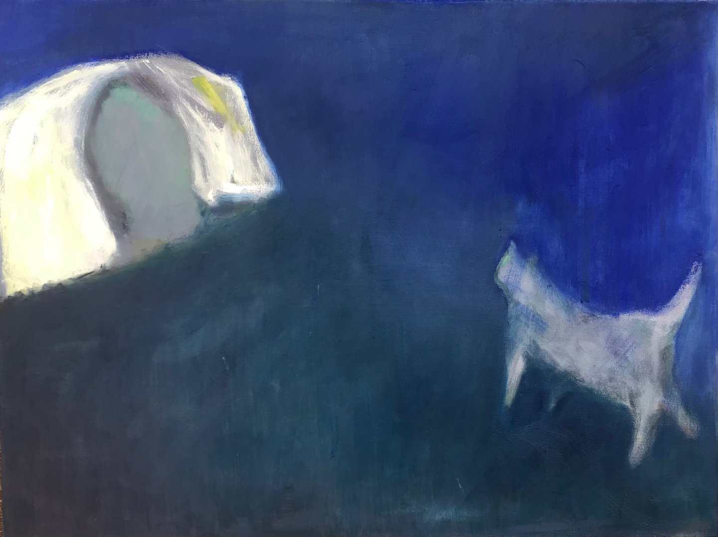 Melancholy oil painting by Lina Mikuzyte Lithuania