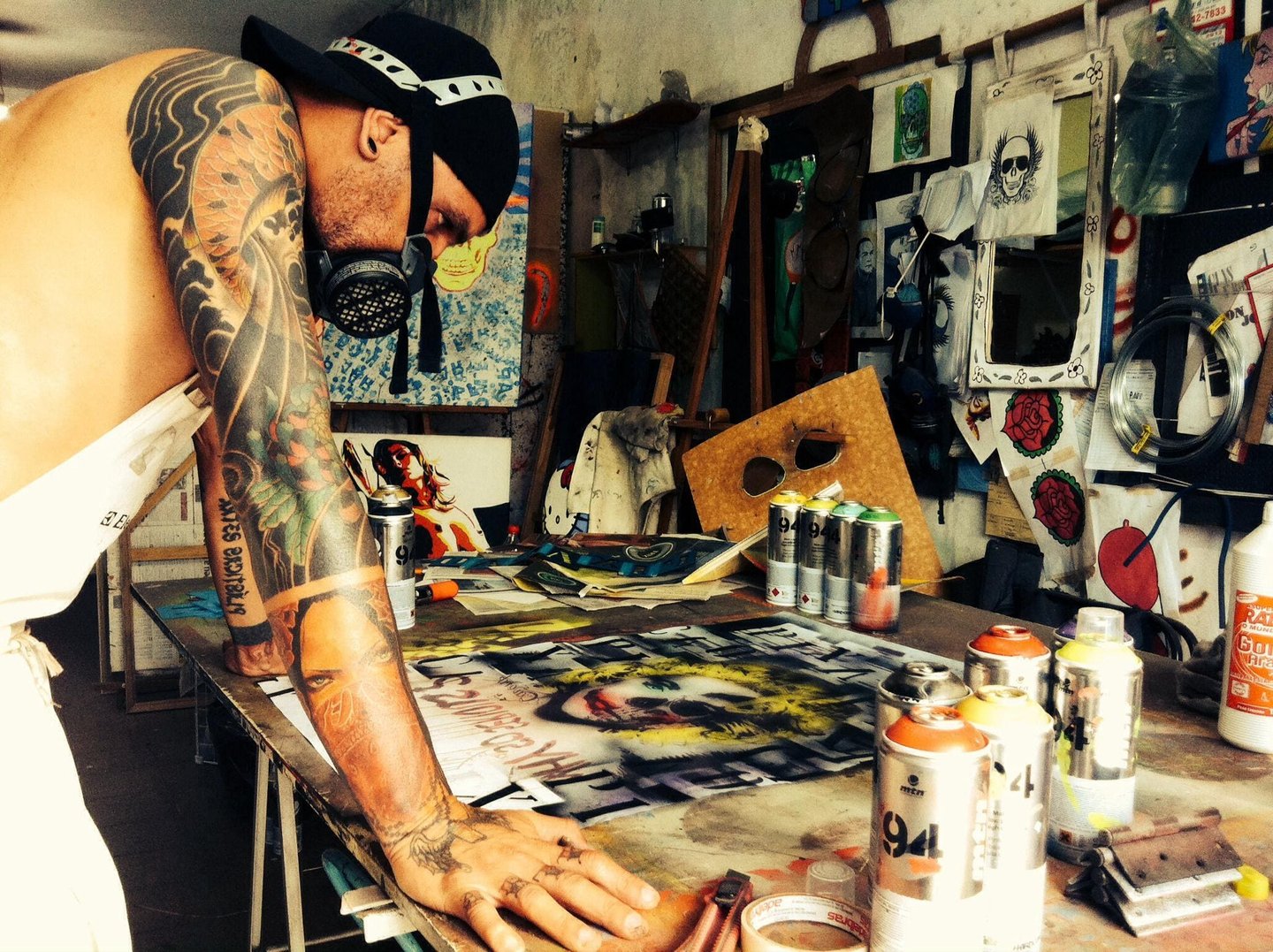 Detalhes meticulosos da pintura personalizada de Sérgio Astral.