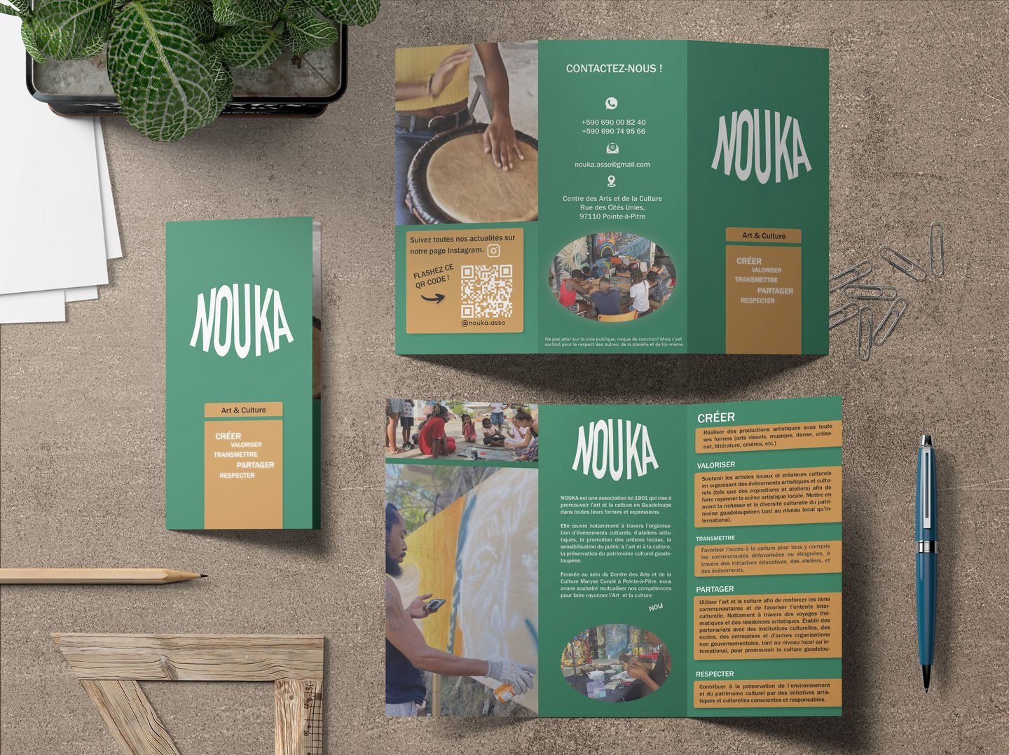 Brochure de présentation de l'association de promotion de l'art et de la culture "NOUKA"