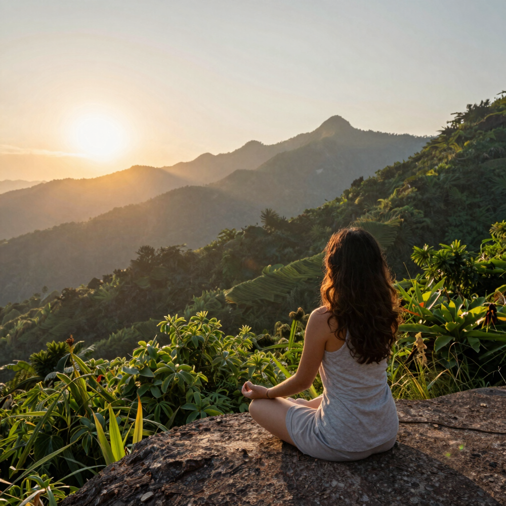 Nature integrating Yoga, Meditation for uplifting soul