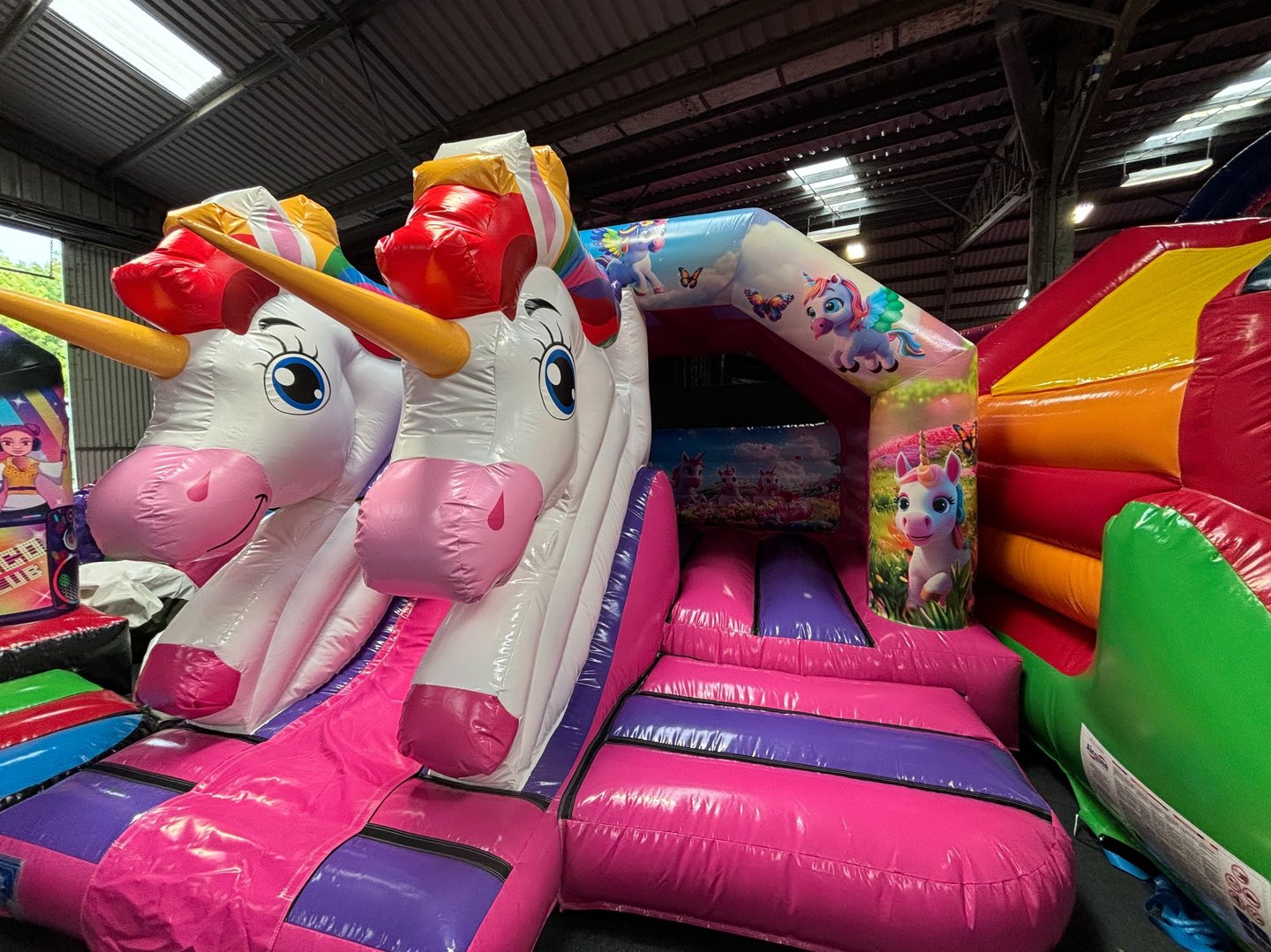 Twin Headed Unicorn Bouncy Castle