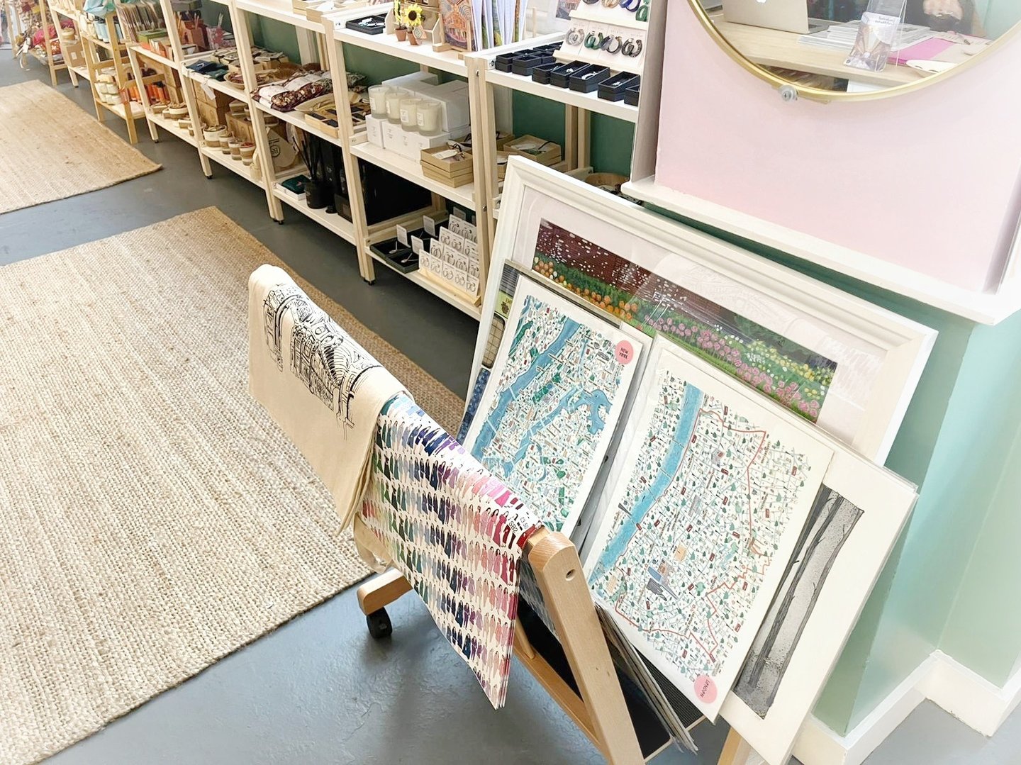 Inky Acorn Designs' maps in the Solo Craft Fair Leadenhall Market Shop