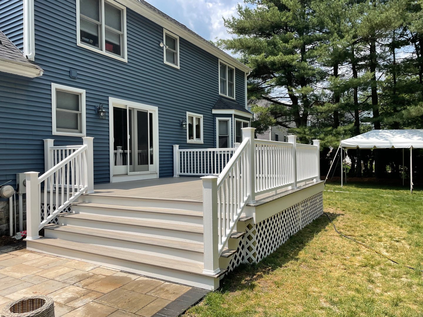 Deck build with composite decking