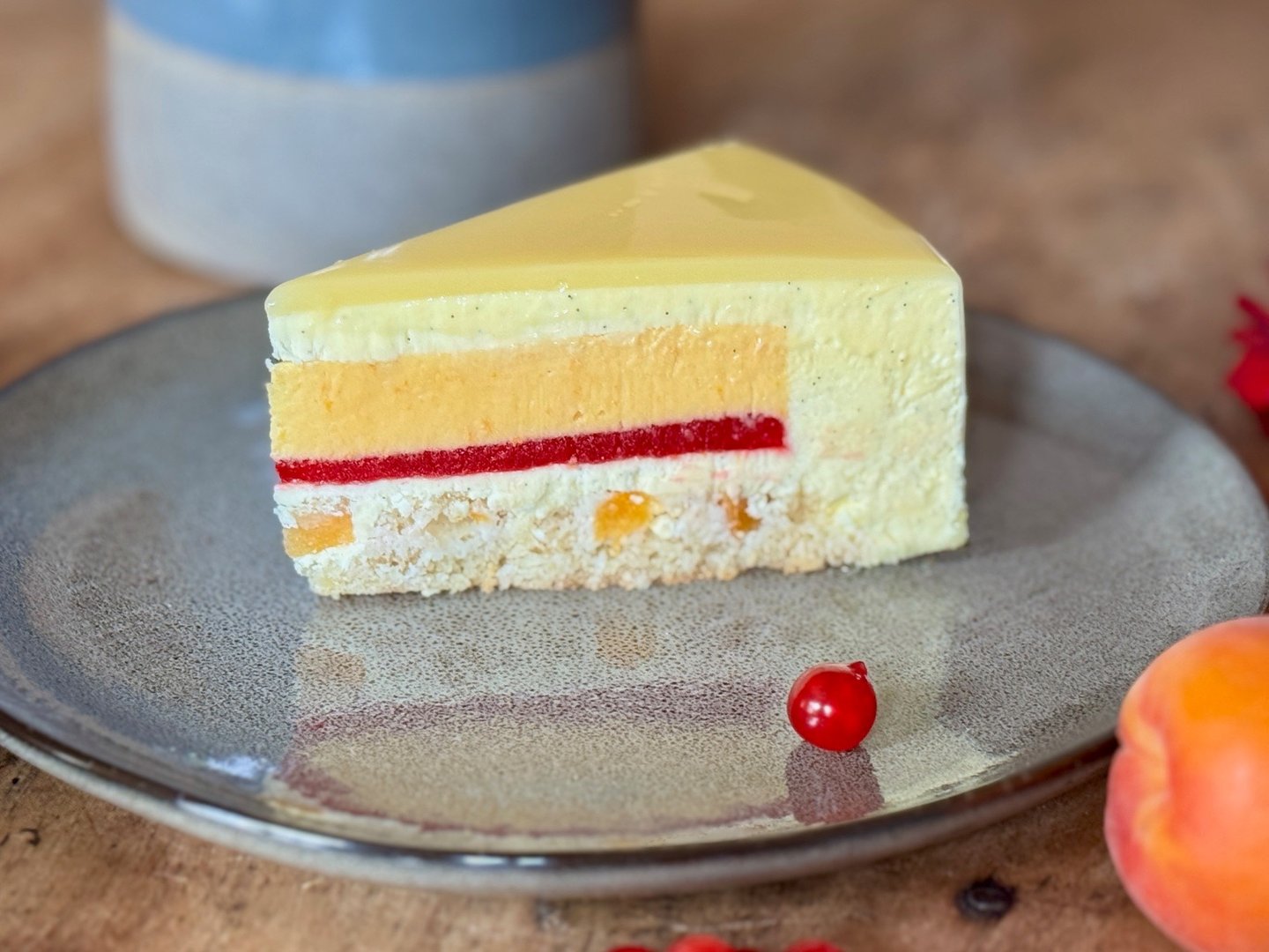 entremet abricot groseille