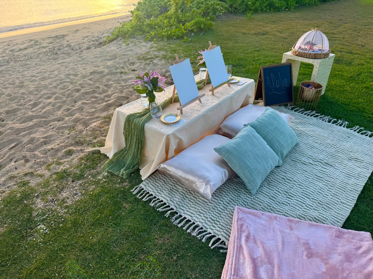 Oahu Proposal at Luxury Beach Picnic 