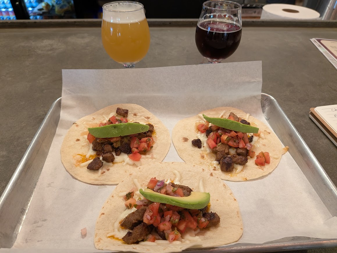 plate of three tacos