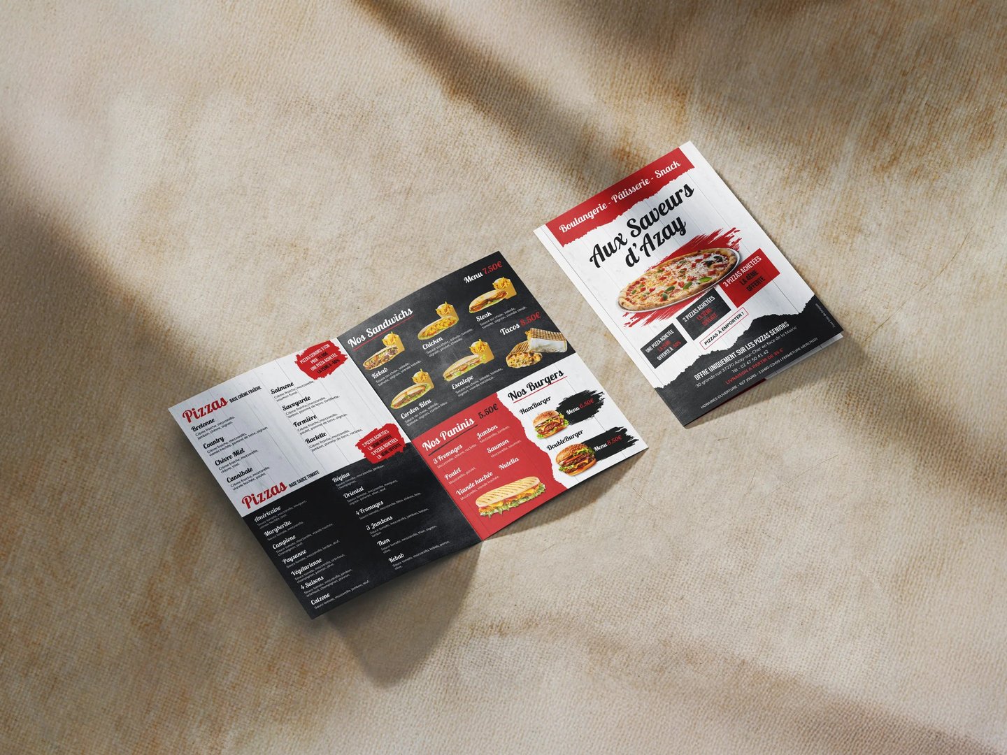 flyer double volet aux saveurs d'azay