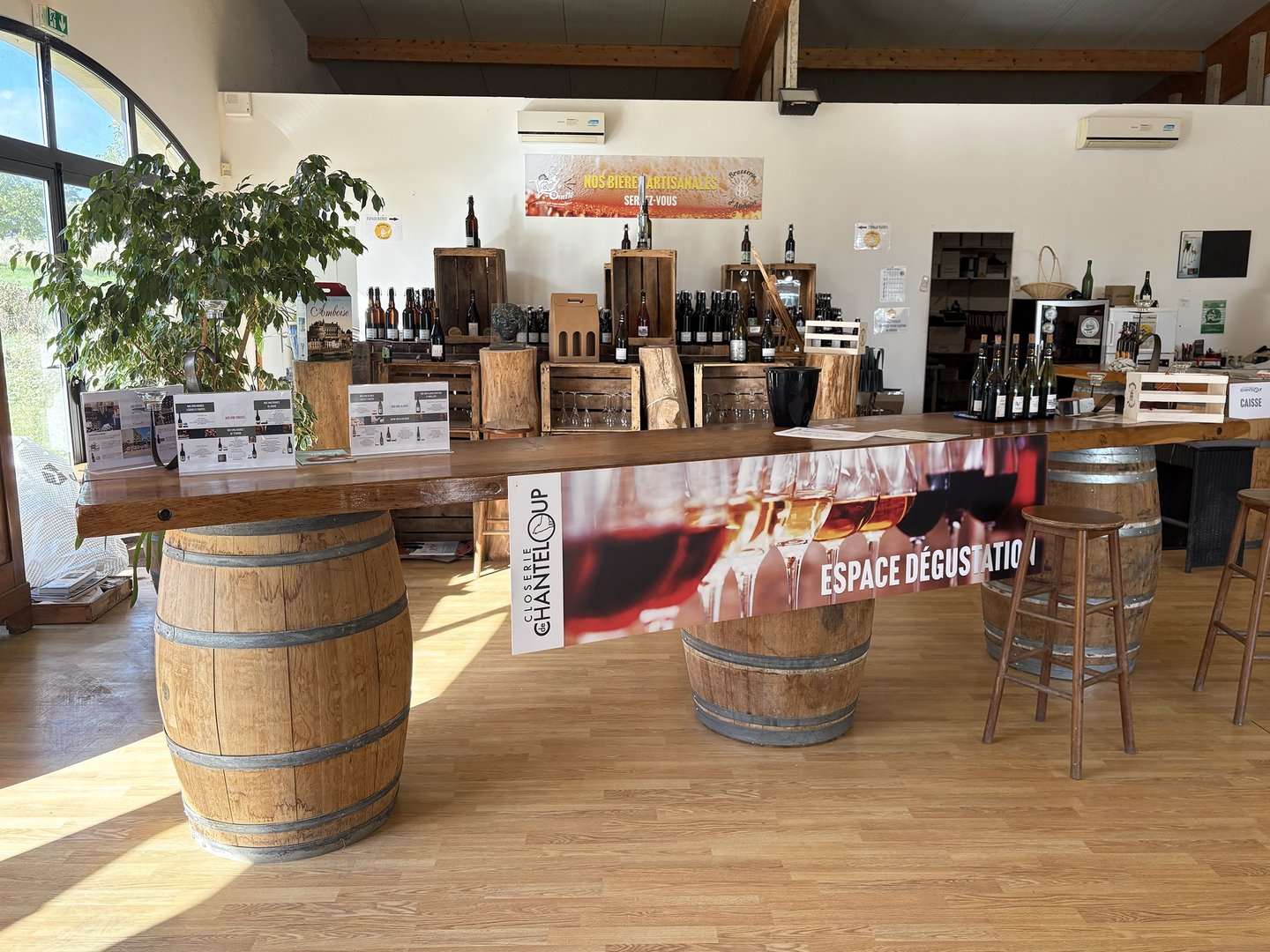 Closerie de Chanteloup dégustation vins montlouis vins Amboise vins Touraine bières artisanales