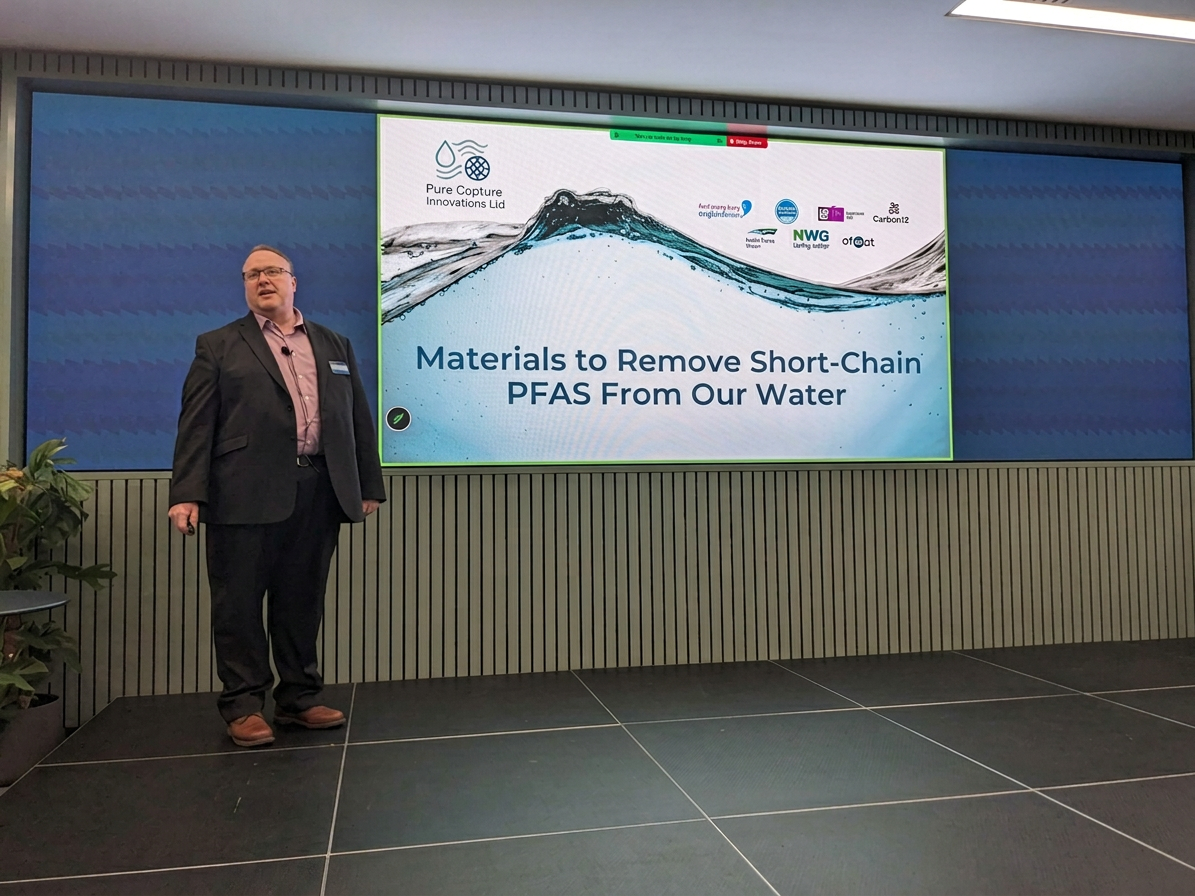 Mark Wild CEO announcing the start of Pure Captures pre-seed raise at the Carbon 13 showcase event