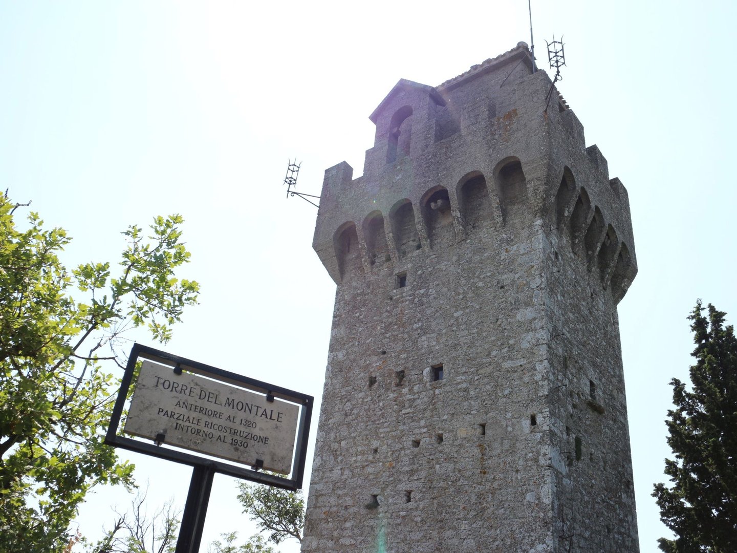 The Torre di Montale from up close, San Marino (surrounded by, but not in, Italy)