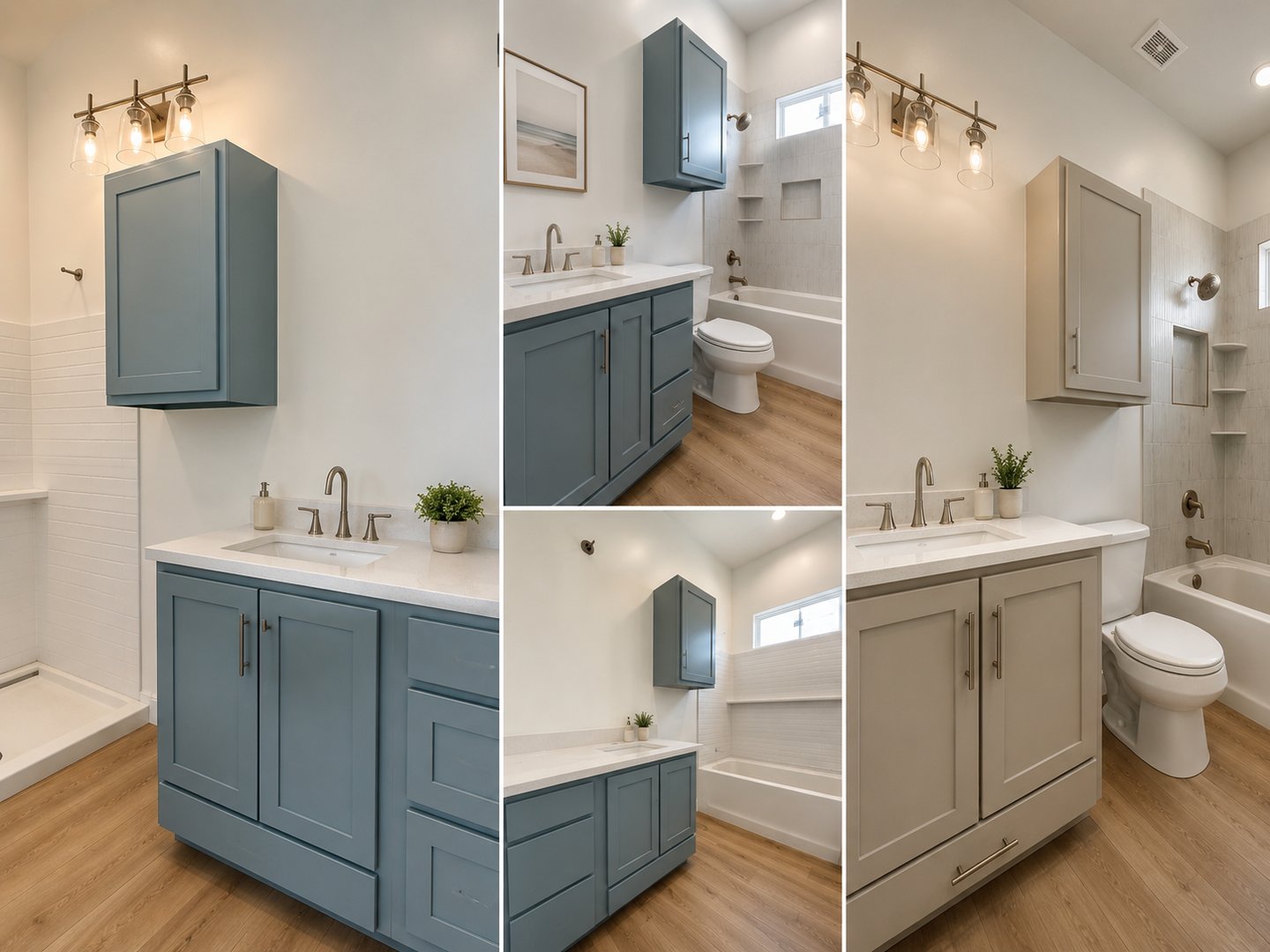 Custom built bathroom vanities
