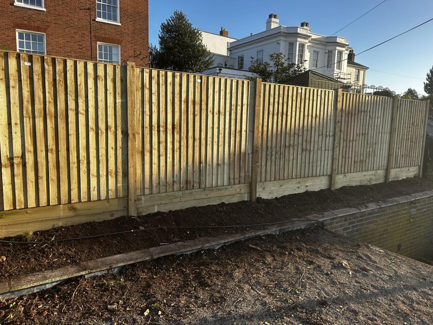 Fence panel replacement in Worcester back garden
