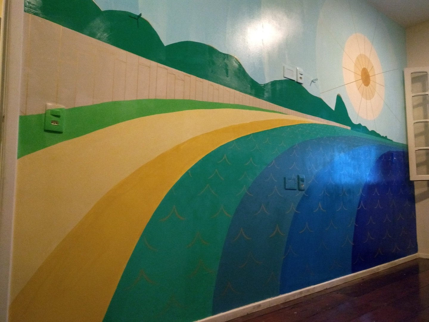 fresque hostel chambre brésil