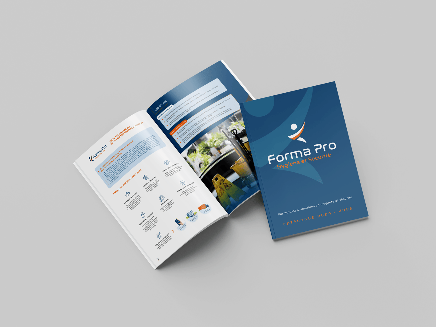 Réalisation : Catalogue - Forma Pro hygiène et sécurité Amy Atelier Graphique