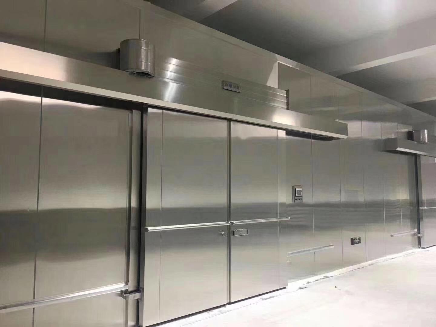 Freezer room for fish designed for long-term frozen storage