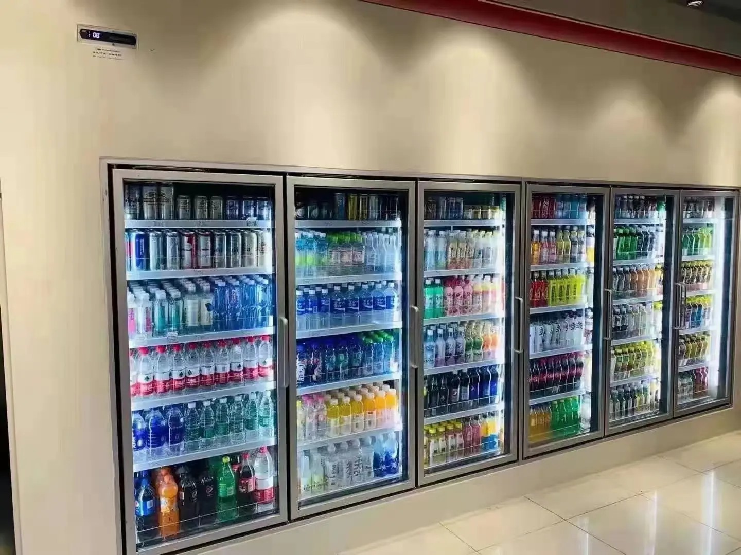retrofit cold room installation for commercial beverage display refrigeration