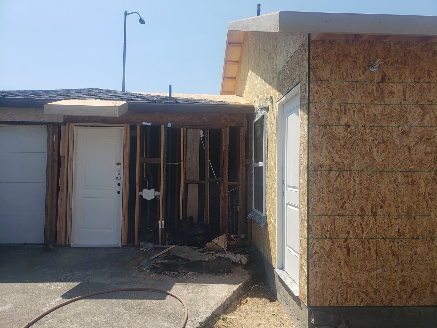 Exterior of Garage Converted into an accessory dwelling unit (ADU)