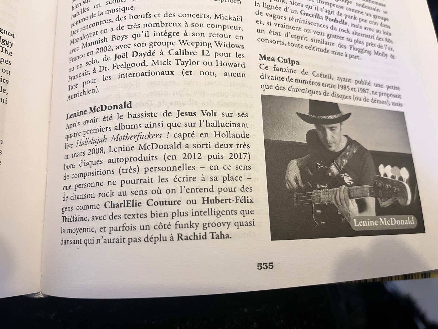 Photo d'une page intérieure de l'encyclopédie ou se trouve Lenine Mc Donald