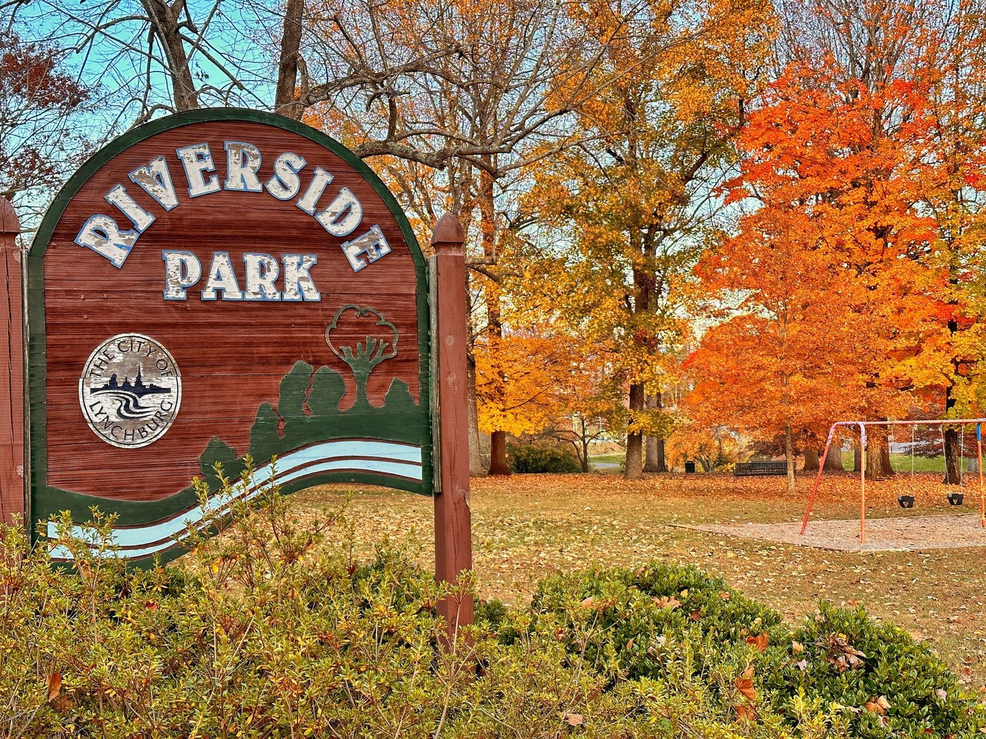 Riverside park entrance sign lynchburg va