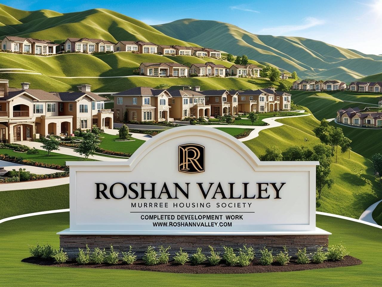 a sign that says roshann valley