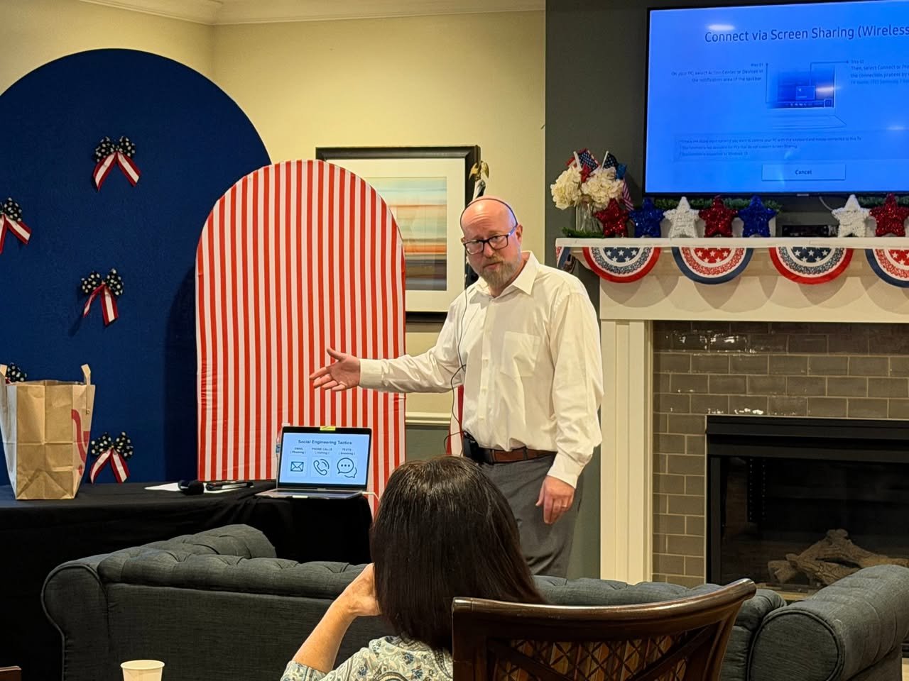 john giving cybersecurity lecture