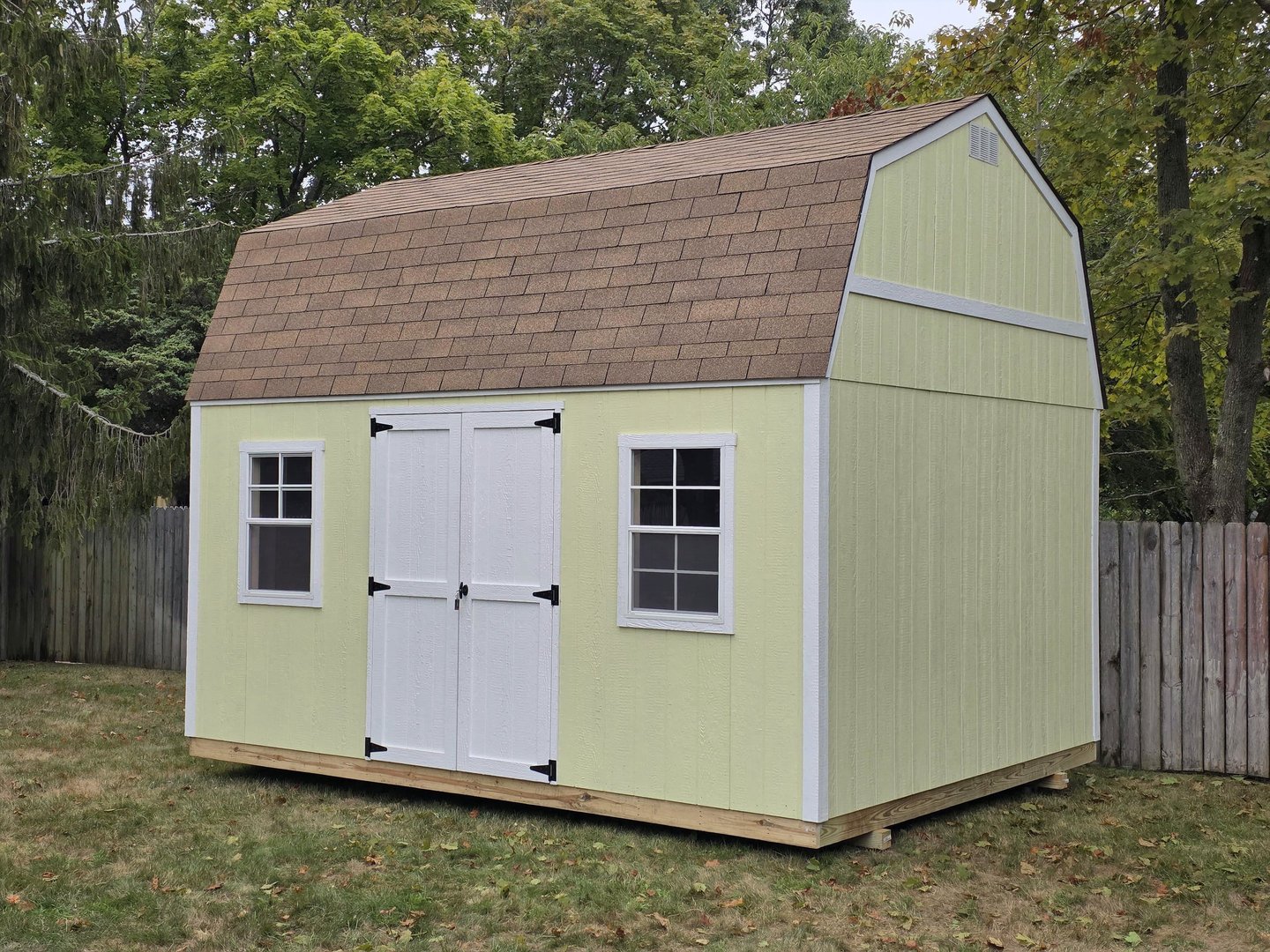 12x16 custom high imperial barn shed built on-site in Rockland, MA by Imperial Custom Sheds