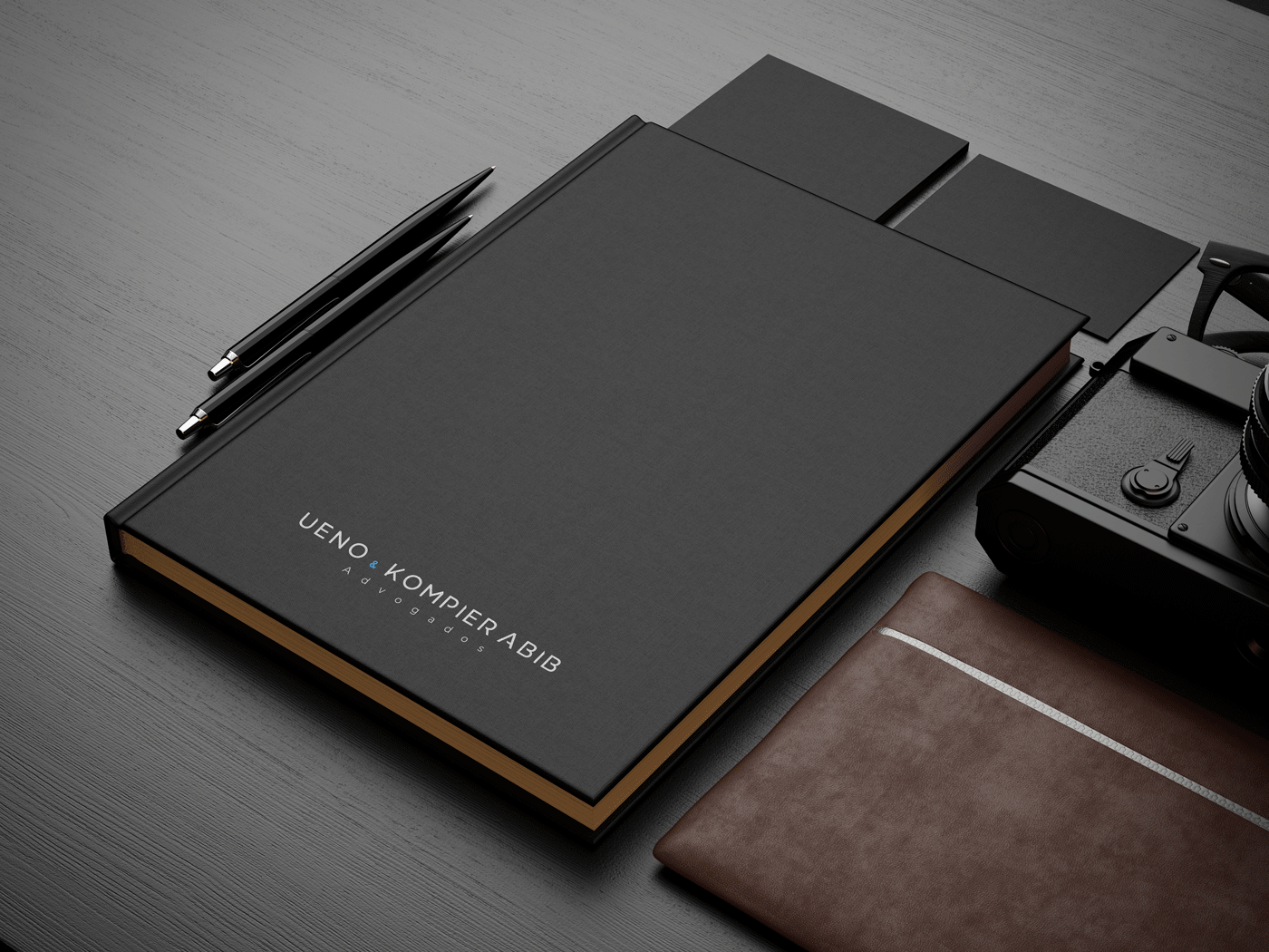 Projeto Ueno & Kompier Abib – Projeto de Identidade Visual feito pelo Estúdio Criativo Voluca