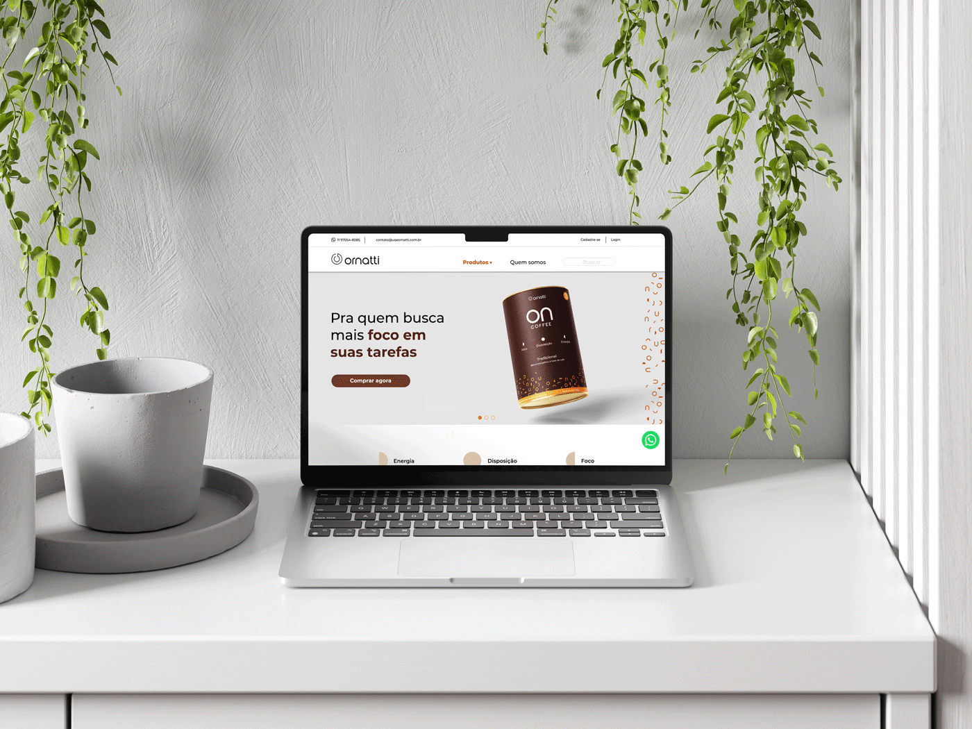 Projeto On Coffee – Projeto de Identidade de marca feito pelo Estúdio Criativo Voluca