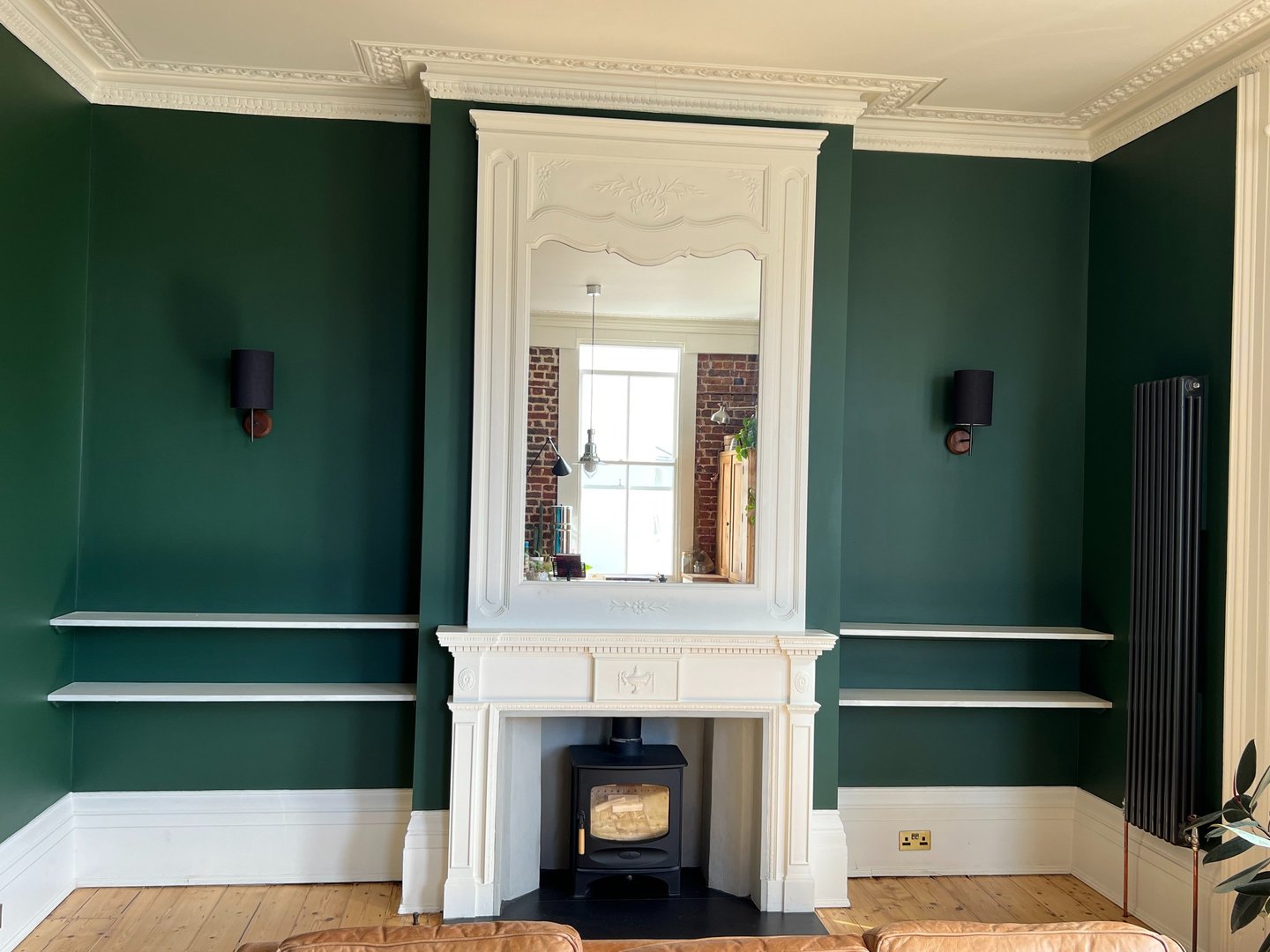 Interior painting and decorating in a Brighton period property with fireplace and detailed finishes