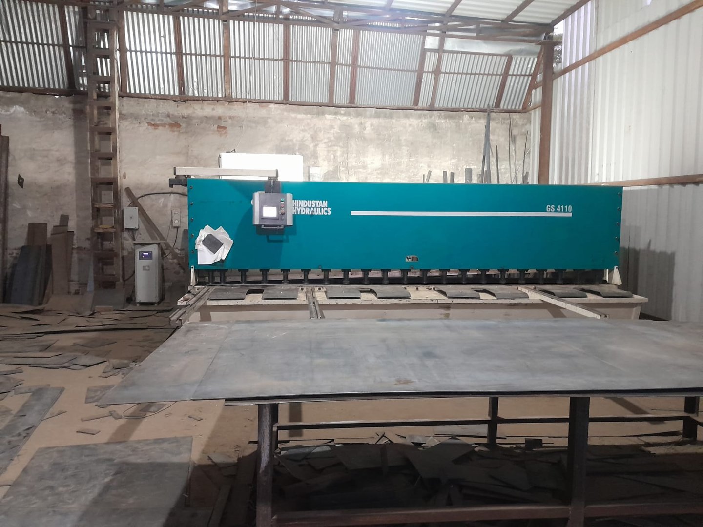 “CNC laser cutting machine precisely shaping trailer components at MS Engineering Works, Sonipat