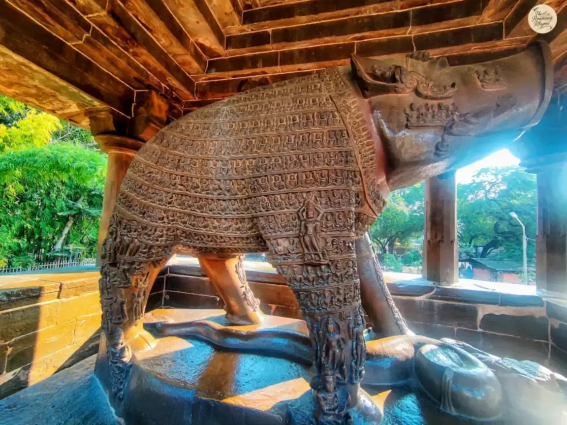 Sculpture of Varaha Avtar, the boar incarnation of Vishnu, at Varaha Temple Khajuraho India