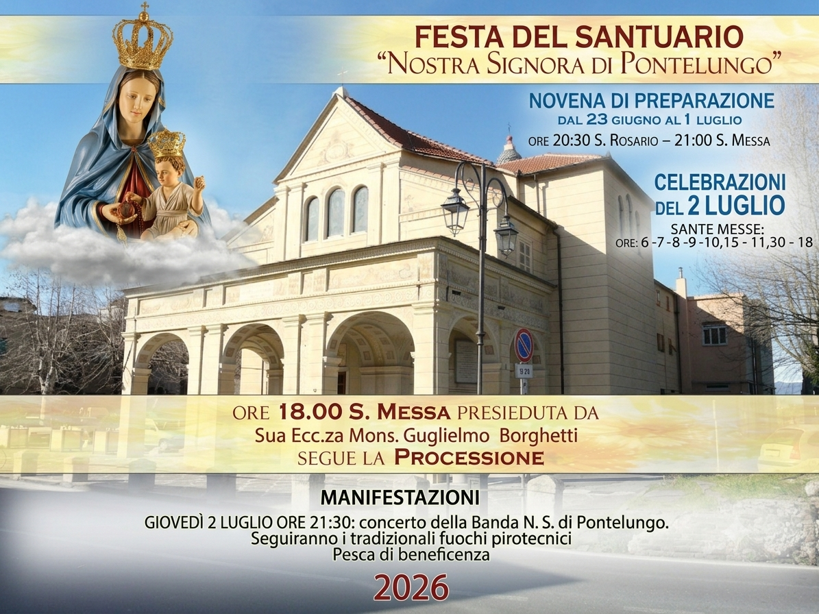 Festa del Santuario di Pontelungo 2026 Albenga Madonna di Pontelungo patrona festa