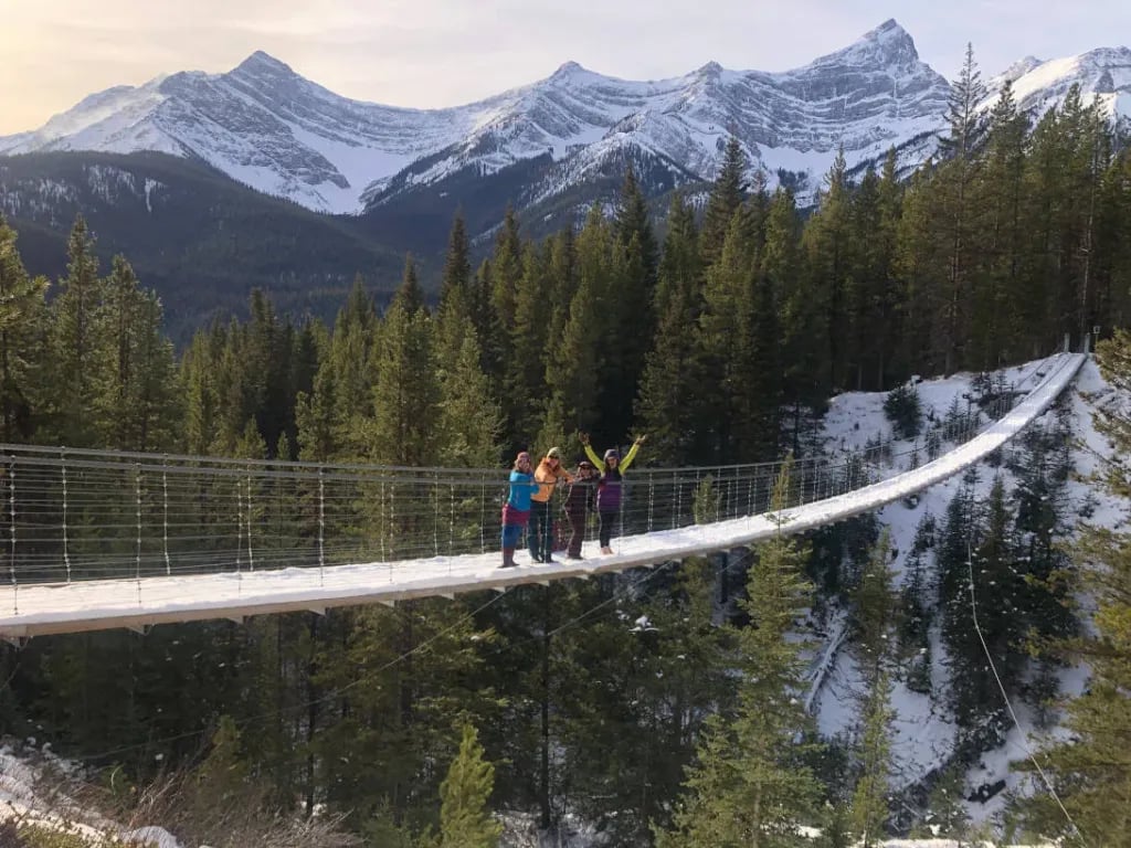 Suspension bridge in Kananaskis.