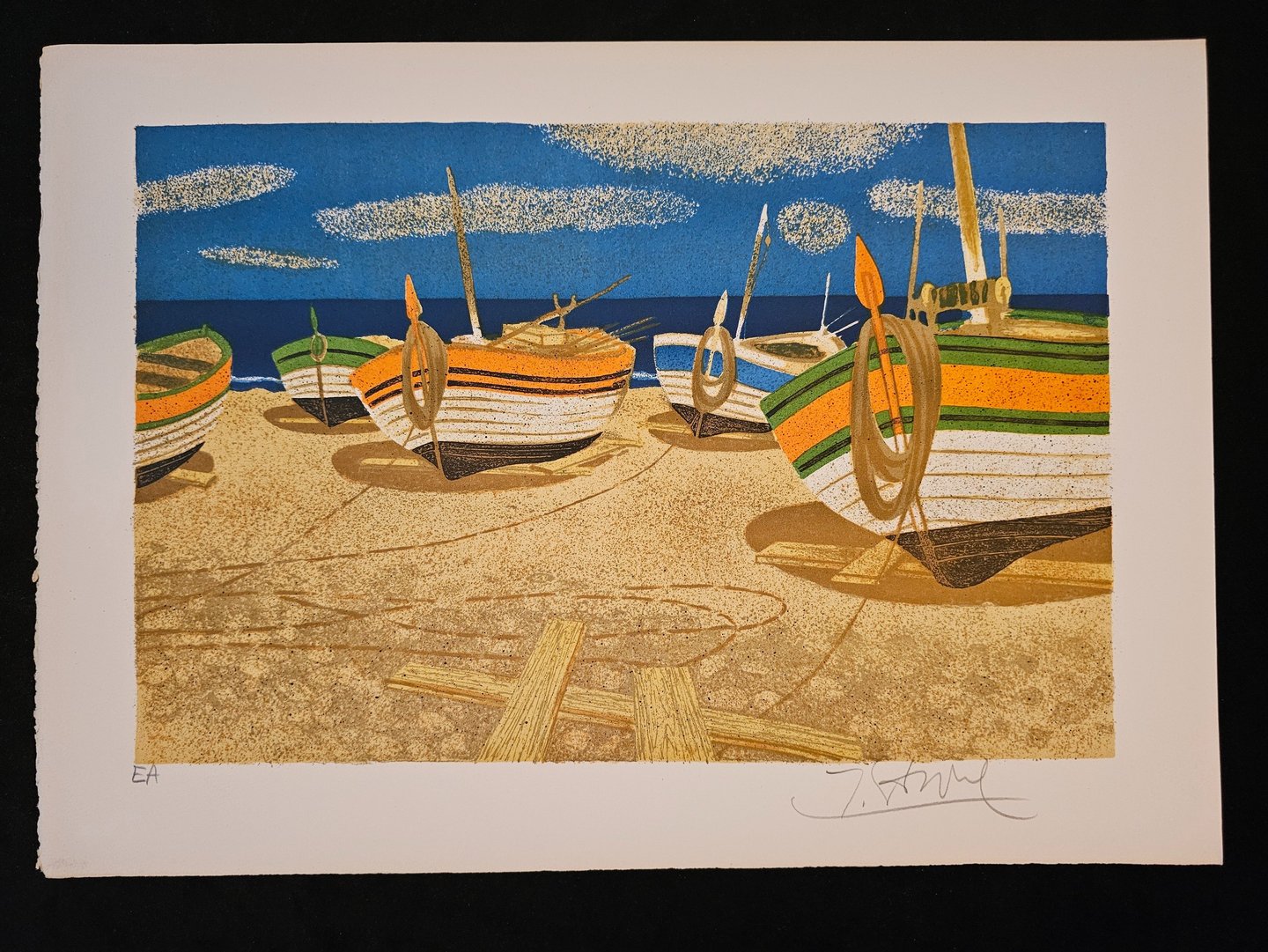 art deco vintage bateaux à maree basse-yves Ganne