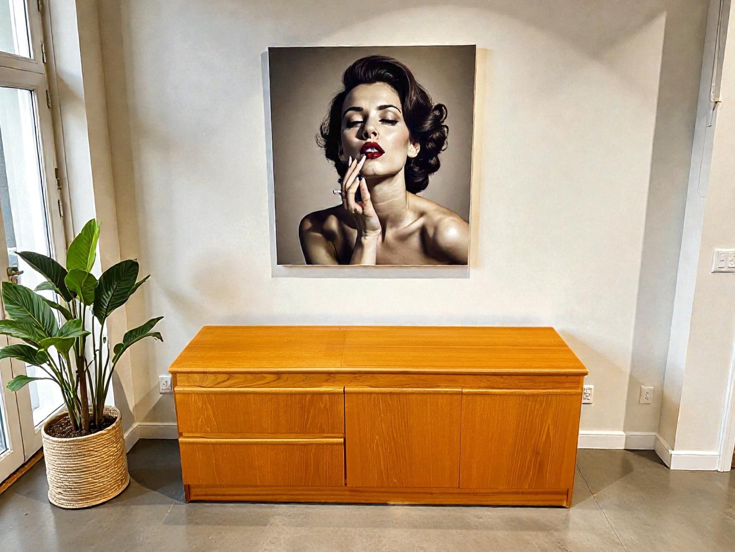 Morris of Glasgow Mid-Century Modern medium sideboard, vintage 1960s–70s MCM teak media unit and storage cabinet, stylish ret